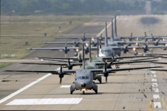 [양낙규의 Defence photo]대량 항공기 긴급출격훈련