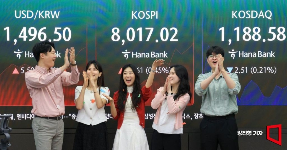 韩国综指历史首破8000点…“万综指”近在眼前