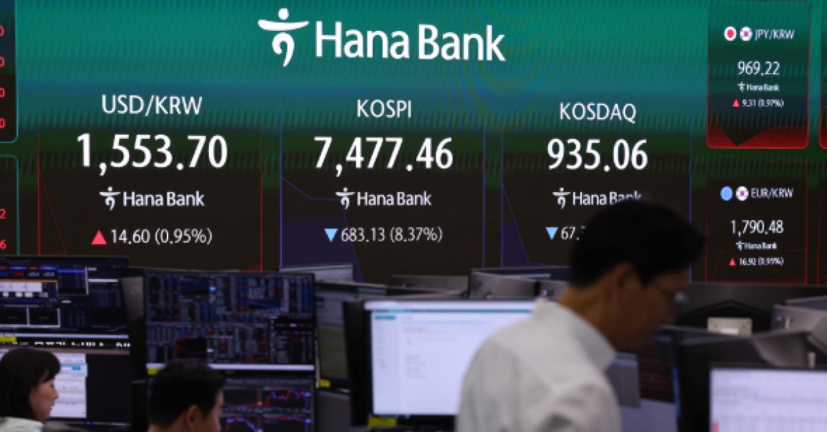 韩国综指暴跌至7400点区间，触发熔断机制