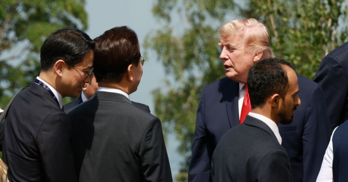 President Lee Attends G7 Summit Welcome Ceremony... Brief Conversation with Trump