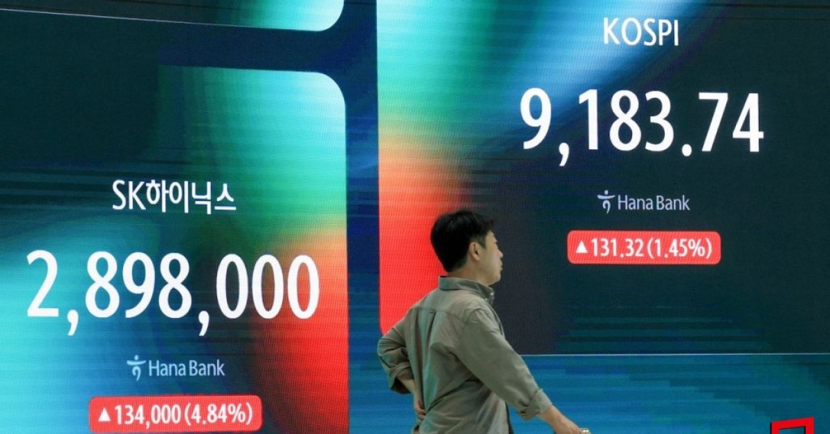 KOSPI Closes Above 9,100... SK hynix Becomes Leading Stock
