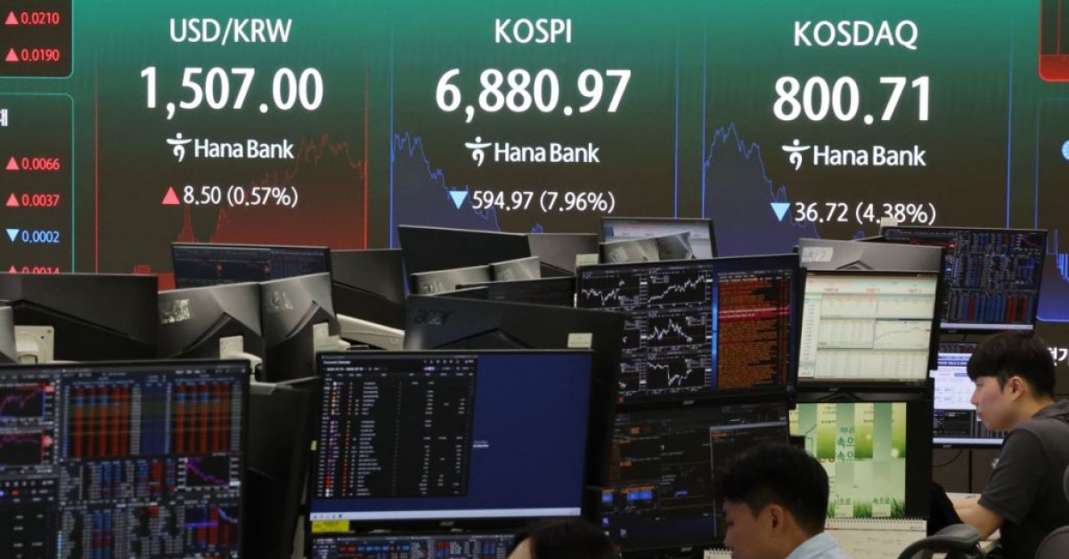 KOSPI Plunges on Panic Selling... Falls Below 7,000 for First Time in Two Months