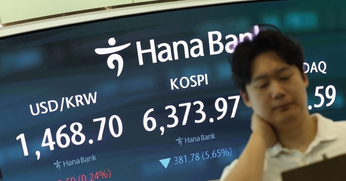韩国综指跌幅扩大至8%以上……触发熔断机制