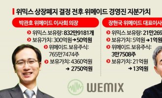 [Why&Next]위메이드 창업자·CEO 2조원 손실