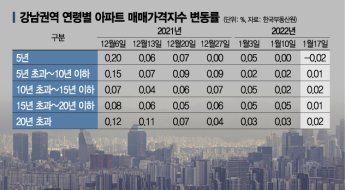 한달새 7억 뚝…강남 신축 아파트도 하락세