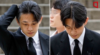 '구속 갈림길' 유아인, 머리 쓸어 넘기자 수북한 흰머리