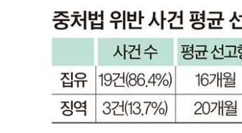 중처법 위반 대표이사 86%가 집유