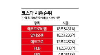 '1등 탈환' 살아나는 이차전지…다시 요동치는 코스닥 시총 순위