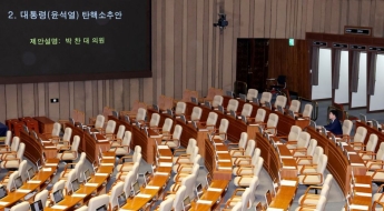 [속보]안철수 제외하고 국민의힘 전원 퇴장…尹탄핵안 '부결' 수순