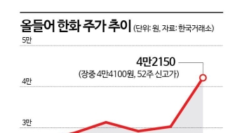 한화, 잘키운 자식 덕에 '함박웃음'…7년만에 주가 4만원 돌파