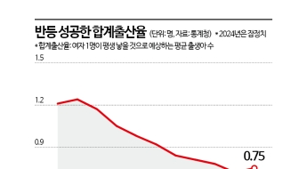 지난해 합계출산율 '0.75명'…9년 만에 증가세 전환