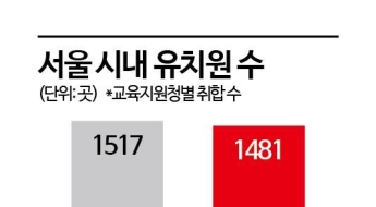 유치원도 서울서 한 달에 1.5개 꼴로 폐원…2년 새 36곳 감소