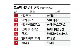 불붙은 코스피 시총 5위 경쟁, 방산 VS 금융 VS 車