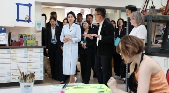 캐나다 장애인문화예술센터 방문한 김혜경 여사 