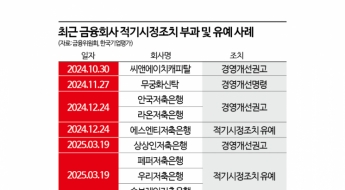부실 금융사 10년새 최다…