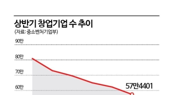 상반기 창업기업 수 57만개…통계 작성 이래 '최저'