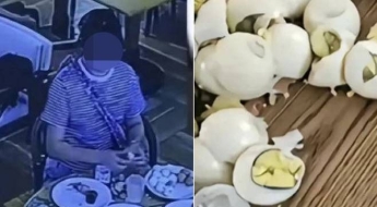 뷔페서 달걀 수십개 들고 나가려다…"못 싸간다" 하자 으깨며 난동 부린 中여성