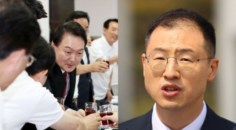 "술 마셨단 얘기하지 말라고…尹 만찬엔 소맥 폭탄주만 돌았다" 민주당 간 김상욱 폭로
