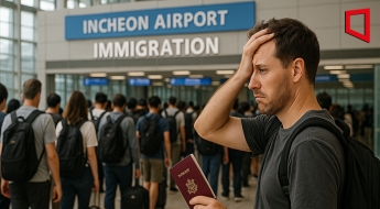 "韓 여행, 시작부터 피곤해"…외국인들 학 떼는 인천공항 '긴 꼬리 대기줄'