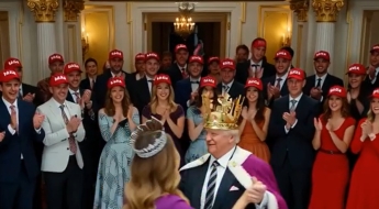 금관 쓰고 멜라니아와 춤추는 트럼프 AI 영상 확산