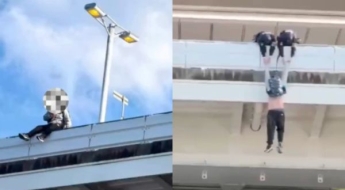 日 공항 가드레일 앉은 中 남성 추락사…