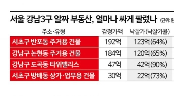 192억→123억…강남 금싸라기 부동산 헐값에 내다판 정부