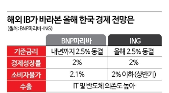 해외 IB “韓, 올해 기준금리 2.5% 동결…K자형 성장 이어져”
