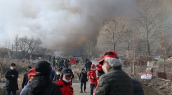 강남 구룡마을 화재 6시간여 만에 초진…대응단계 하향