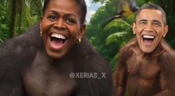 트럼프, 오바마 '원숭이' 영상 공유…