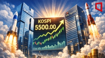 코스피, 사상 첫 5500선 돌파…반도체 '투톱' 날았다