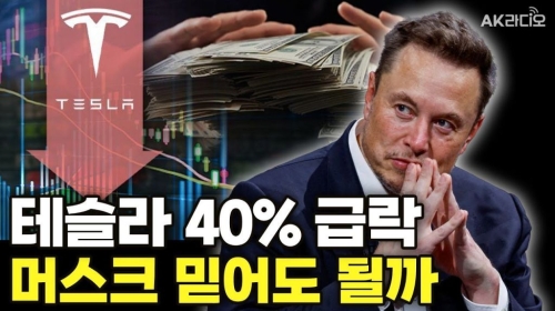 테슬라 40% 급락에도 한국 투자자들의 2조원 '물타기'