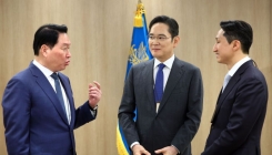 李대통령 만난 이재용 "5년간 매년 6만명 채용"…최태원 "용인에만 600조 투자"