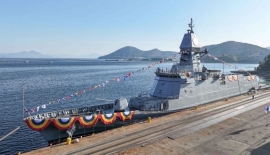 해군, 3000t급 최신예 호위함 '전남함' 진수식 거행