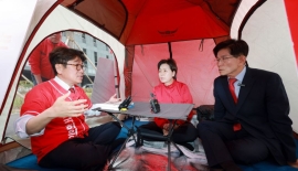 '단식농성' 양향자 "삼성전자 노사, 결단 내려달라"…張도 방문