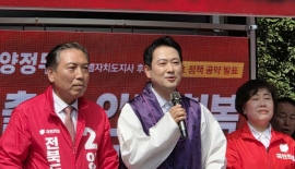 장동혁 "이재명·민주당·정청래 오만 심판해야…국민의힘에 표 몰아달라"