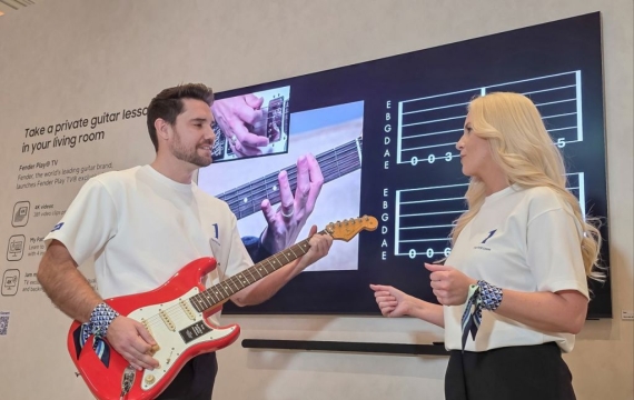 삼성전자, 대화면에서 즐기는 기타 레슨 '펜더 플레이 TV' 론칭