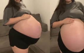 "다섯쌍둥이 아니라고? 남편이 사과해야" 조회수 2200만 폭발한 임신부의 거대한 배 화제