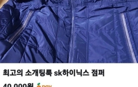 "소개팅룩으로 강력 추천" 중고거래에 등장한 SK하이닉스 점퍼, 가격 보니