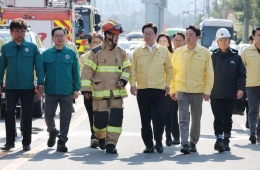 李대통령, 대전 화재참사 현장 찾아 수색·수습 상황 점검…"2차 사고 없도록"