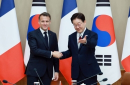 韓·佛, 22년 만에 관계 격상…李·마크롱 "중동 위기 공동 대응"