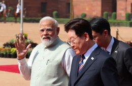 李대통령, '한-인도 비즈니스 포럼' 참석…기업 간 양해각서 20건 체결