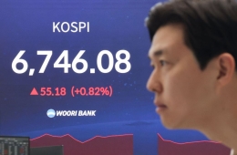 코스피, 나흘째 상승세…6740선 돌파, 장중 최고치 경신