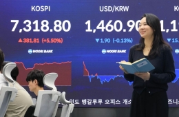 코스피, 447.57P 오른 7384.56 마감(6.45%↑)