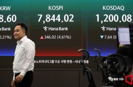 코스피, '삼전닉스' 업고 사상 첫 7800대로 마감