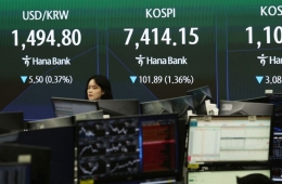 외국인 '팔자'…7400선 내준 코스피