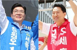 정원오 "오세훈 안전불감증" vs 오세훈 "'착착개발' 가능하겠나"
