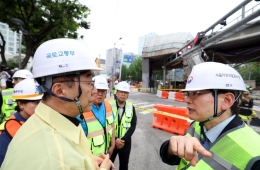 국토장관, 서소문 고가 붕괴 현장 찾아 "사고 원인 철저 규명"