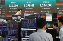 코스피 사상 첫 8200대 마감…'30만전자'·220만닉스'