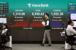  코스피, 장 초반 8900포인트 돌파 후 하락 전환