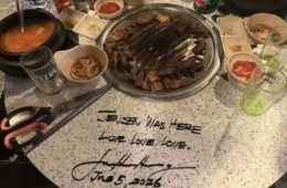 "재물 상징" "영구 보존"…'삼소 회동' 식당에 남겨진 젠슨황 사인